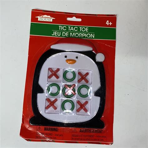 Christmas House Hard Plastic White Snowman Tic Tac Toe Game For Sale Online Ebay