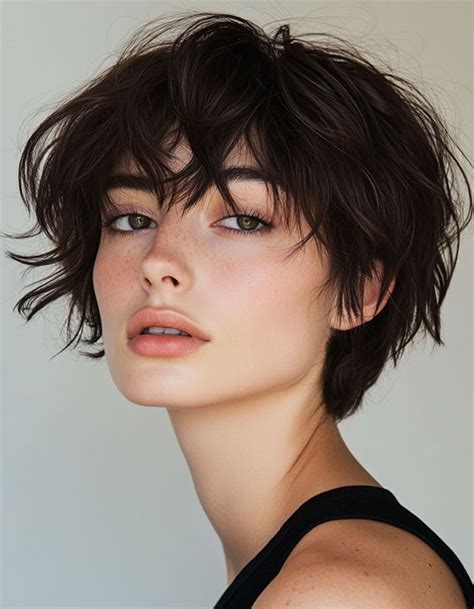 Cute Short Hairstyles To Rock Windswept Shaggy Bob With Wispy Bangs