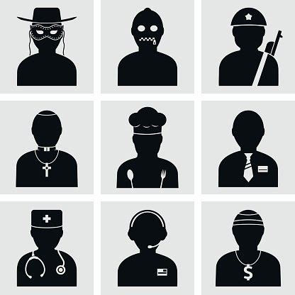 People Occupations Icons Stock Clipart Royalty Free Freeimages