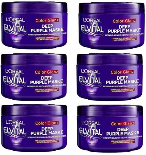 L Or Al Paris Elvital Haarmaske F R Blondes Haar Deep Purple Maske X