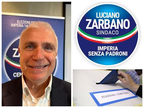 Elezioni Imperia Candidato Sindaco Luciano Zarbano Ringrazia I