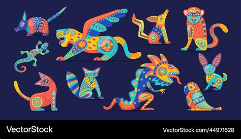 Alebrije traditional mexican folklore isolated Vector Image