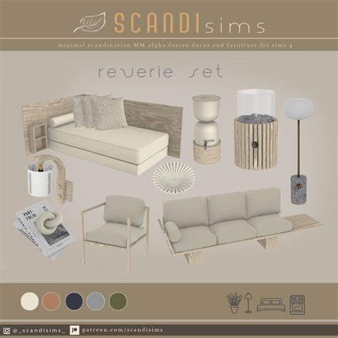 Nordic Furniture Mod Furniture Sims Sofa Bed Sims Mods Sims