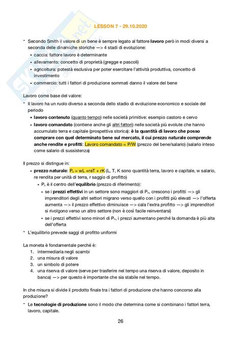 Riassunto Esame Storia Del Pensiero Economico Prof Bonoldi Andrea