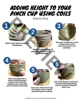 Ceramics Adding Height To A Pinch Pot Using Coils Visual Handout