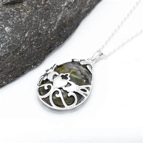 Connemara Marble Claddagh Pendant