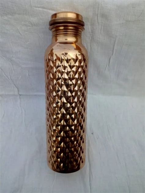 Plain Cylindrical Preyog Copper Jointless Hammered Bottle At Rs 9999