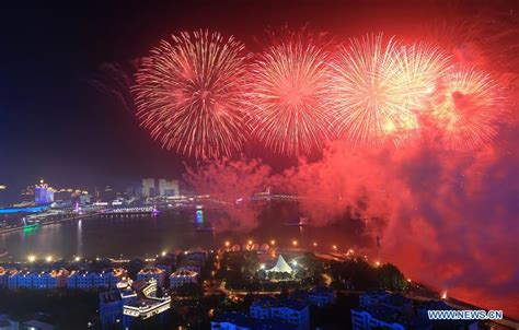 Lights And Fireworks Show Lights Up Sky Of Qingdao Cn