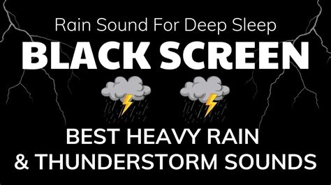 Best Heavy Rain Sound Thunderstorm For Sleeping 9 Hours Black Screen