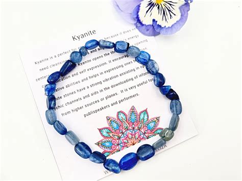 Kyanite Stone Nugget Bangle Hello Indigo Halo