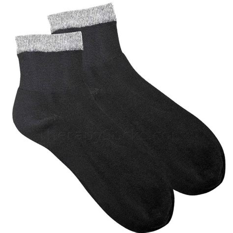 6 Pair Bamboo Non Binding Diabetic Quarter Ankle Socks For Men