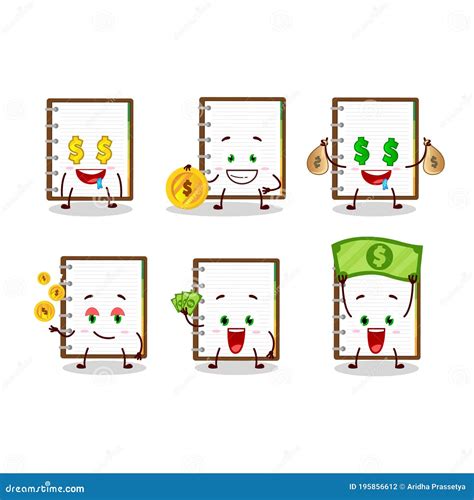 Krantenspotjes Tekenfilm Met Schattig Emoticon Brengt Geld Mee Vector