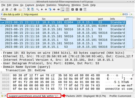 Wireshark Tutorial Display Filter Expressions