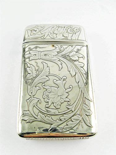 Antique Art Nouveau Howard Floral Sterling Silver Vesta Match Safe 35 Grams Antique Price