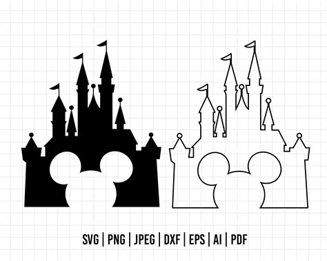 Cod152 Castle Svg Disney Castle Outline Svg Disney Svg Home Svg P Hello