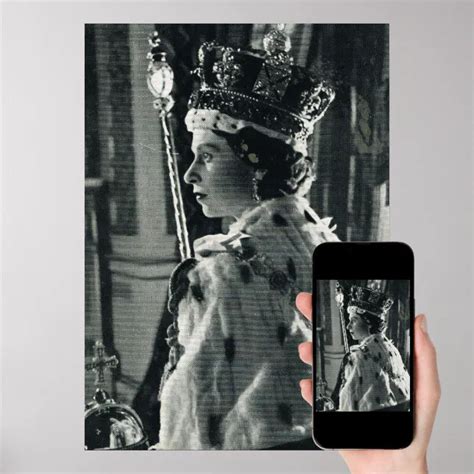 Queen Elizabeth II Wearing Coronation Regalia Poster Zazzle