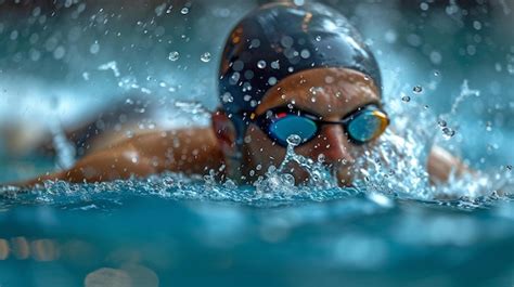 Premium Photo | Swimming in the pool in the crawl style