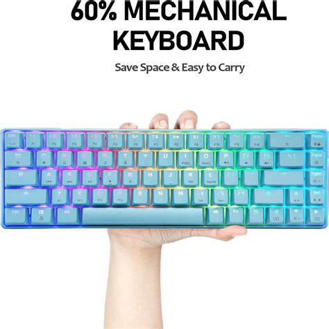 Mechanical Gaming Keyboard 18 Chroma RGB Backlit 60% Percent Keyboard ...