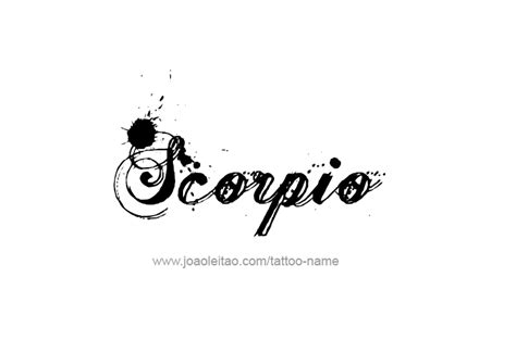 Scorpio Horoscope Name Tattoo Designs Page 5 Of 5 Tattoos With Names