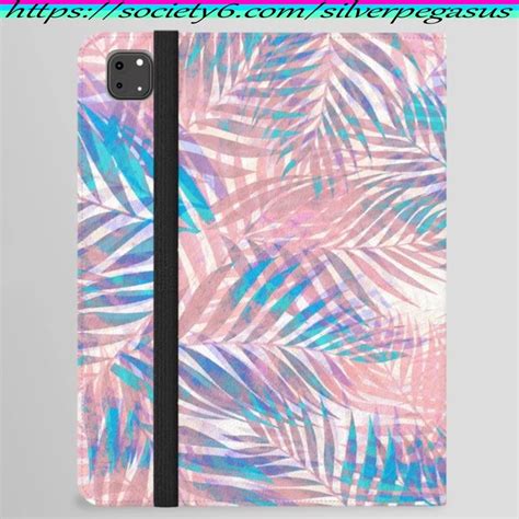 Silverpegasus Palm Leaves Iridescent Pastel Ipad Folio