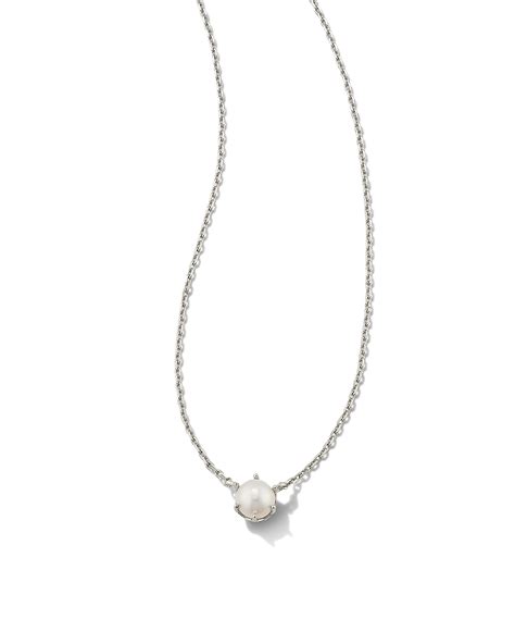 Ashton Silver Pendant Necklace in Freshwater Cultured Pearl | Kendra Scott