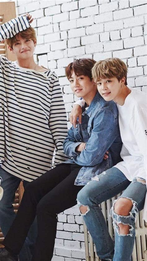 BTStaehyung Jungkook Jimin Wallpaper Bts Maknae Line Bts Taehyung