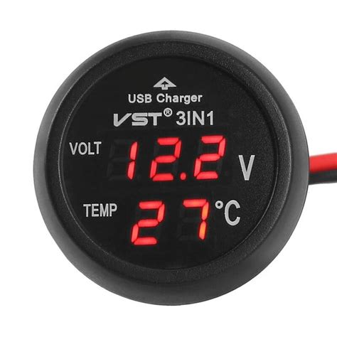 In Dc V V Led Digital Meter Display Usb Car Charger Voltmeter