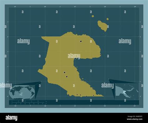 Morobe Province Of Papua New Guinea Solid Color Shape Locations Of