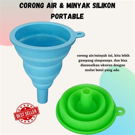 Jual Terbaru Corong Lipat Portable Karet Silikon Collapsible Mini