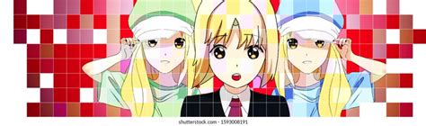 Anime Girl Cartoon Character Anime Manga Stock Illustration 1593008191