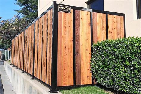 8 Ft Wood And Metal Privacy Fence Panels Diy Kits Fencetrac