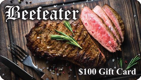 $100.00 Beefeater Gift Card – The Beefeater Steakhouse