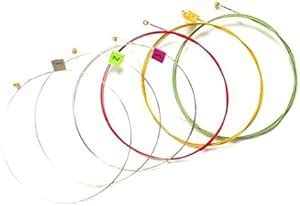 Amazon.com: Generic Multi Colored Electric Guitar Strings Set Gold Ball ...