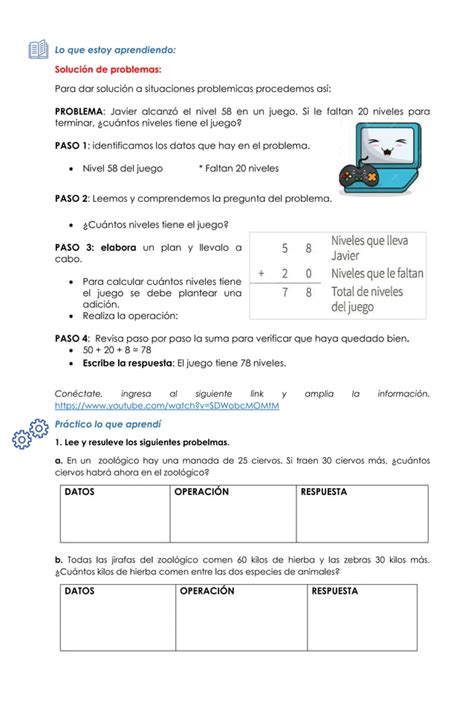 1° Matemáticas Guia 1 Adición Y Sustraccion Pdf