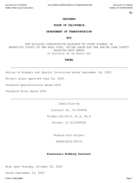 Fillable Online Caltrans State Of California Department Of Fax