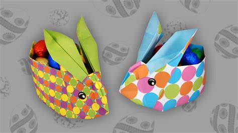 Origami Osterhasenkorb Easter Bunny Box Faltanleitung Live erklärt