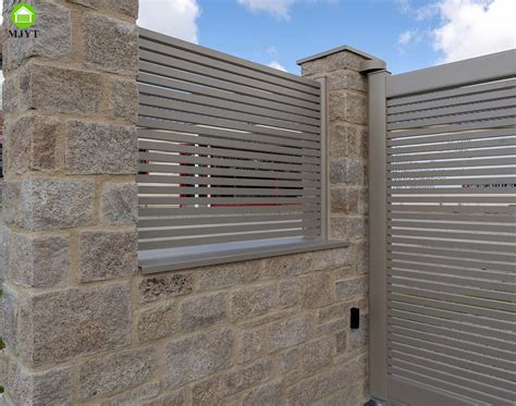 Aluminium Fence And Trellis Gate Slats Horizontal Metal Fence Panel