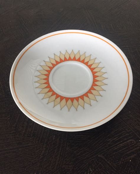 Noritake Mesa Saucer Mid Century Modern Casual China Sunburst For