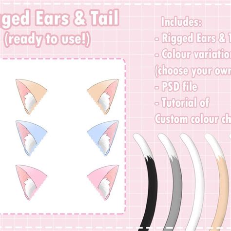 Cat Ears Vtuber Asset Etsy