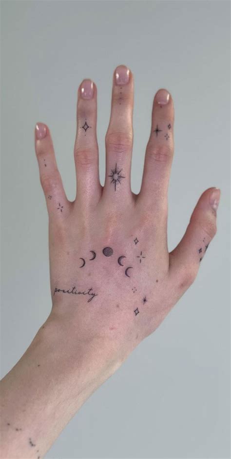 Crescent Moon Tattoo Finger