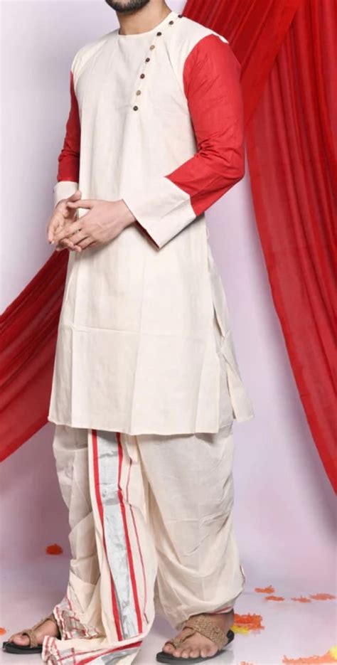 Bengali Style Dhoti Kurta For Men Etsy