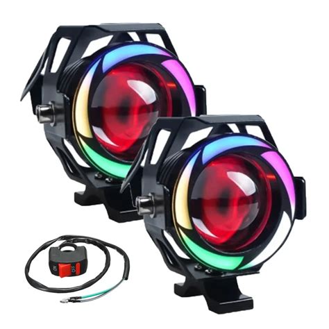 Faro LED Para Moto Rcycle U7 Luces Antiniebla Para Scooter Ojos De