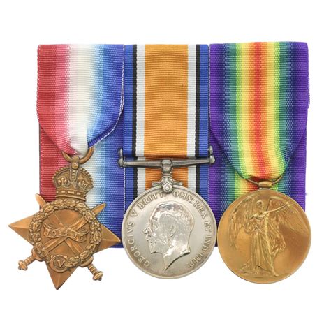 WW1 1914 15 Star Medal Trio Pte C Wilson 5th Bn King S Own