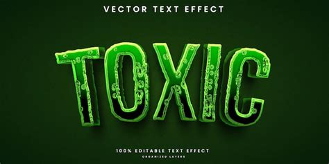 Premium Vector Toxic 3d Editable Text Effect Template