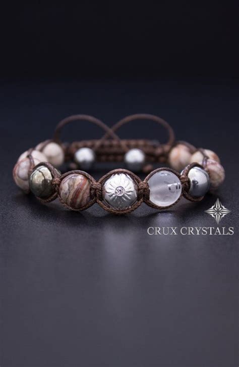 Sunset Women S Shamballa Bracelet Natural Stone By Cruxcrystals