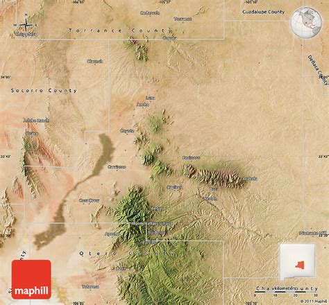 Satellite Map of Lincoln County