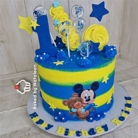 Mickey Mouse First Birthday Cake Baked By Nataleen