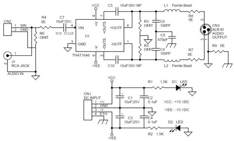 Audio Balanced Line Driver Unbalanced Audio To Balanced Audio