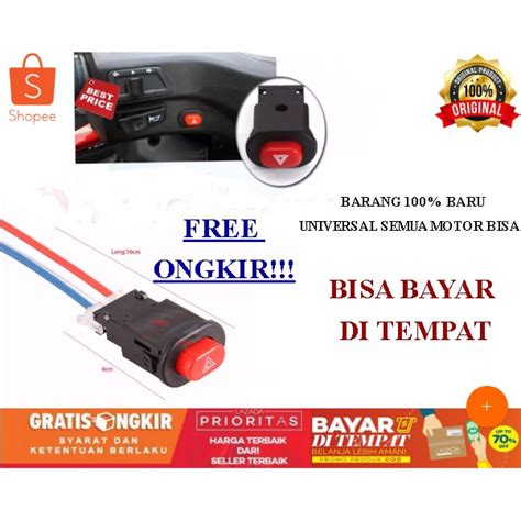 Jual Cod Saklar Hazard Saklar Tombol Switch On Off Motor Hazard