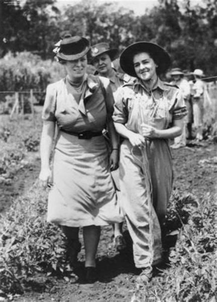 Member Of The Australian Womens Land Army And Visitor Redland Bay